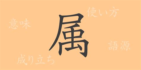 属 意味|属(ゾク)とは？ 意味や使い方